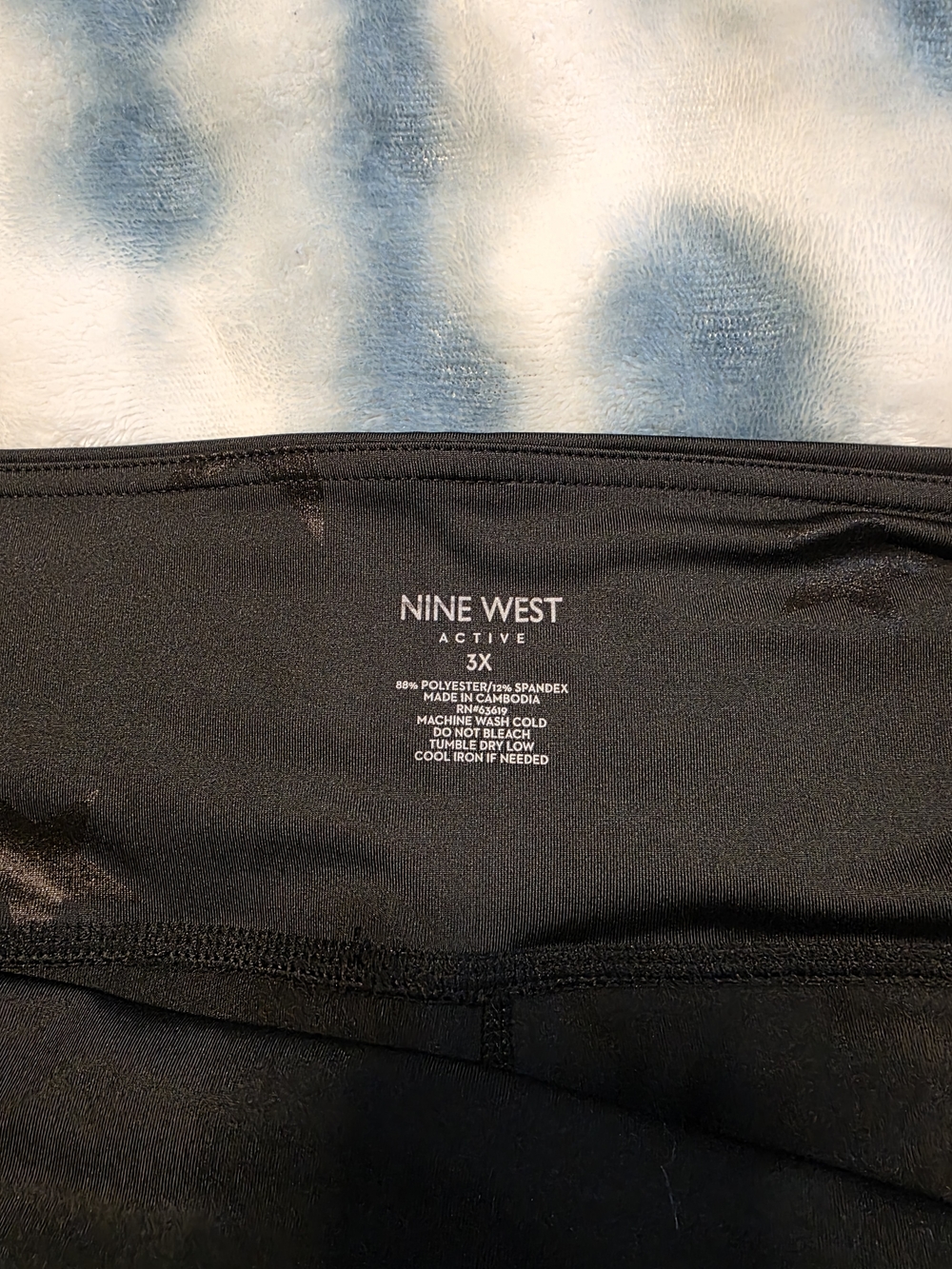 Nine West Black Star-Print Kids Leggings - Picture 3 of 3